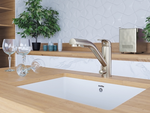 Смеситель для кухни Paulmark HESSEN He213017-BR на раковину бронза - фото 2